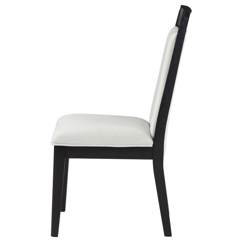 Brookmead - Upholstered Dining Side Chair (Set of 2) - Ivory And Black