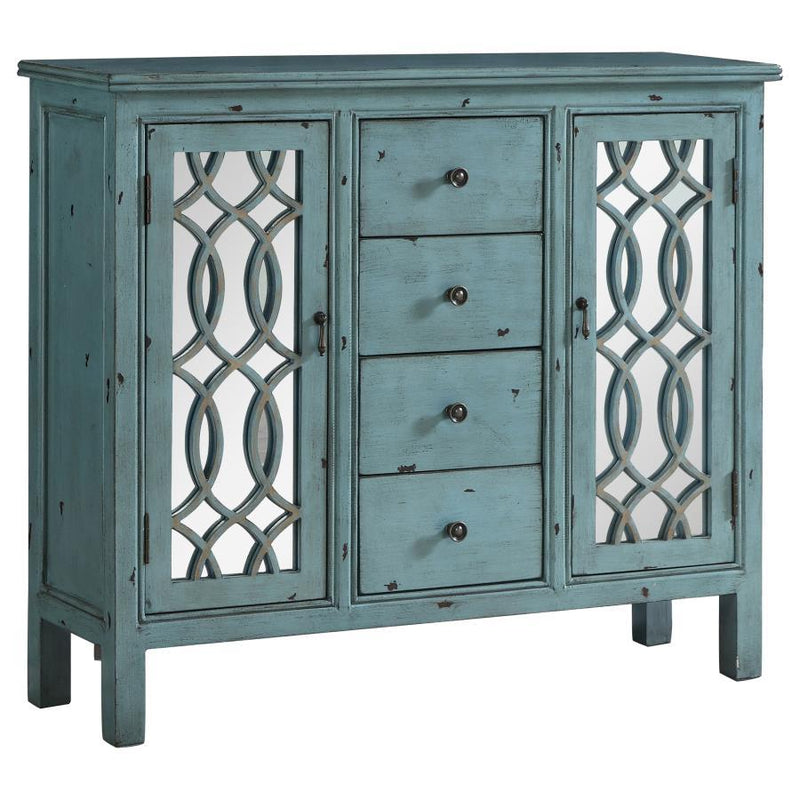 Rue - 4-Drawer Accent Cabinet - Antique Blue