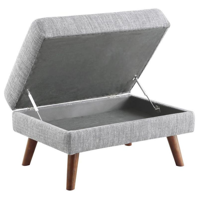 Churchill - Ottoman With Tapered Legs Grey